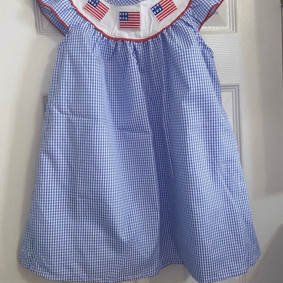 New Embroidered Flag Dress & Headband - Picture 4 of 6